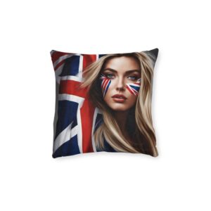 Square Pillow with Lady England